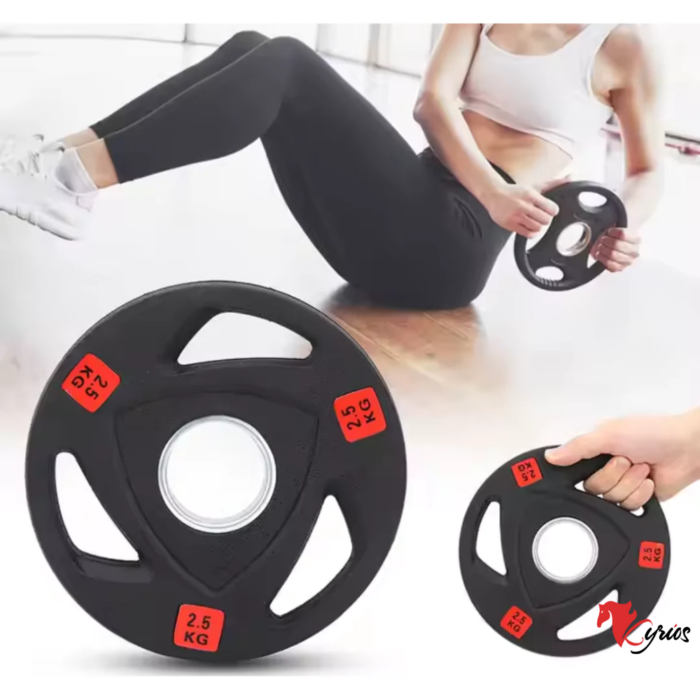 Disco Olímpico Trigrip Recubierto Caucho 2,5 kg 50mm Importado