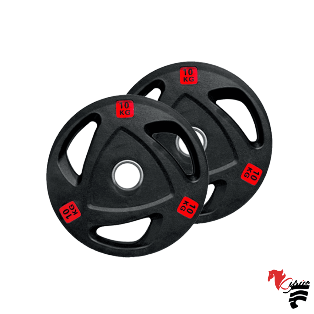 Disco Olímpico Trigrip Recubierto Caucho 10kg 50mm Importado